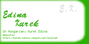 edina kurek business card